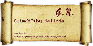 Gyimóthy Melinda névjegykártya