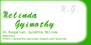 melinda gyimothy business card